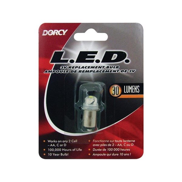 Dorcy LED Flashlight Bulb 3 V Flanged Base 41-1643